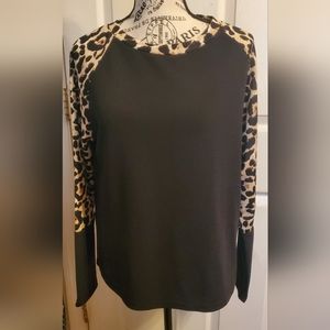 Shein size large leopard print long sleeve shirt.